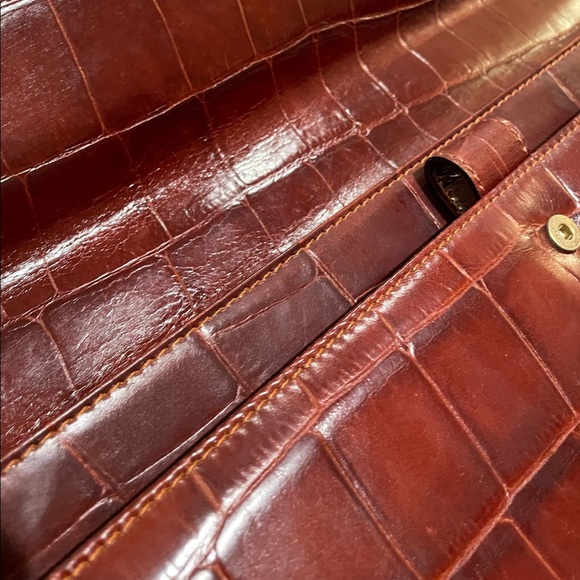 Rare Valentino Vintage Alligator Style Briefcase - Picture 9 of 13